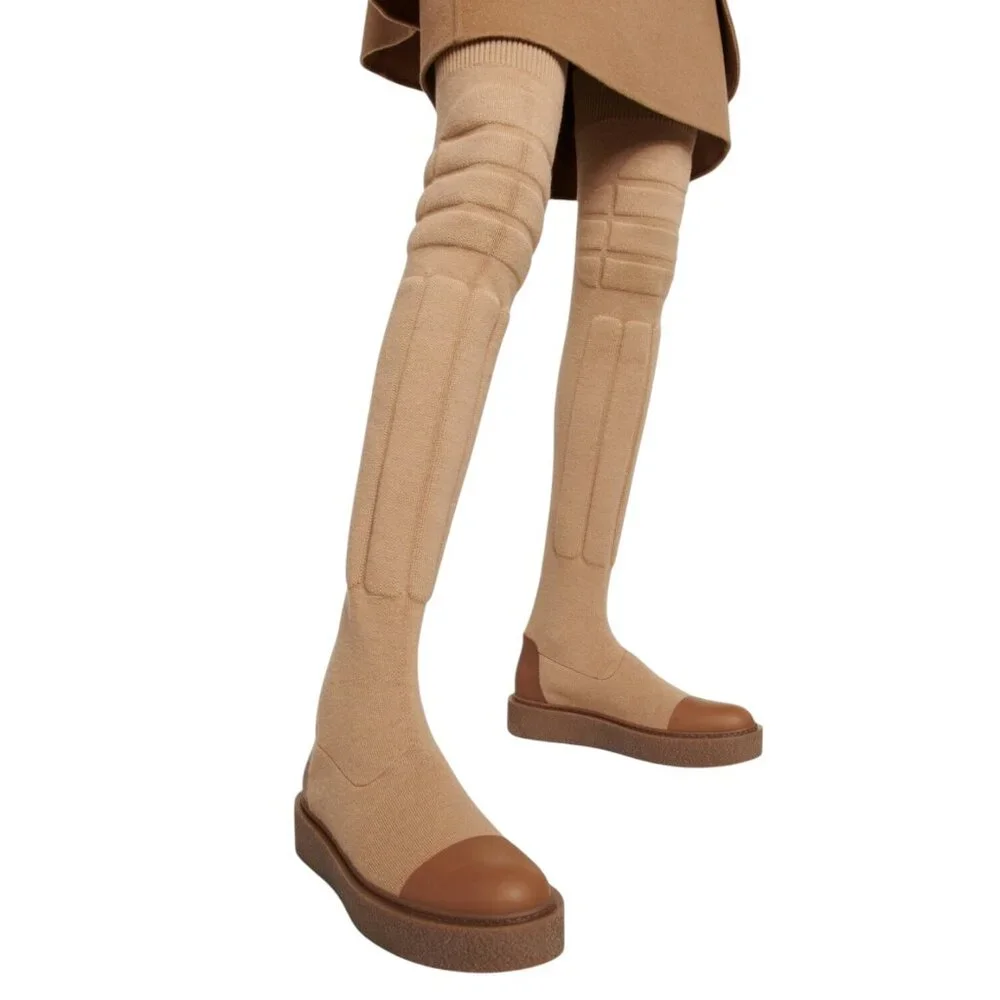 NIB Max Mara - Woolin knit over-the-knee boots